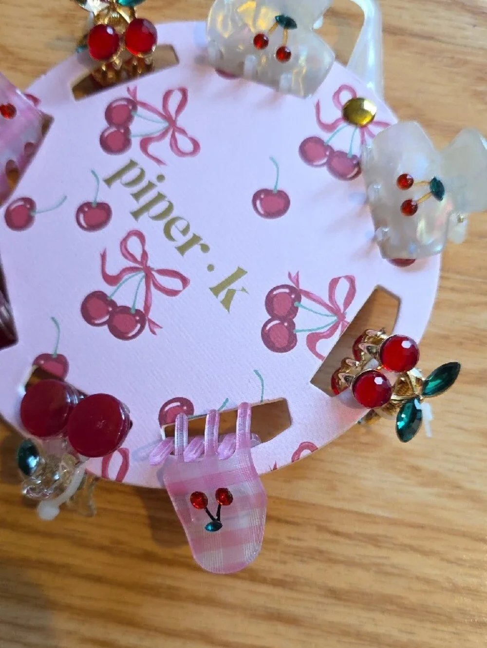 piper•k Cherry Hair Clip Set